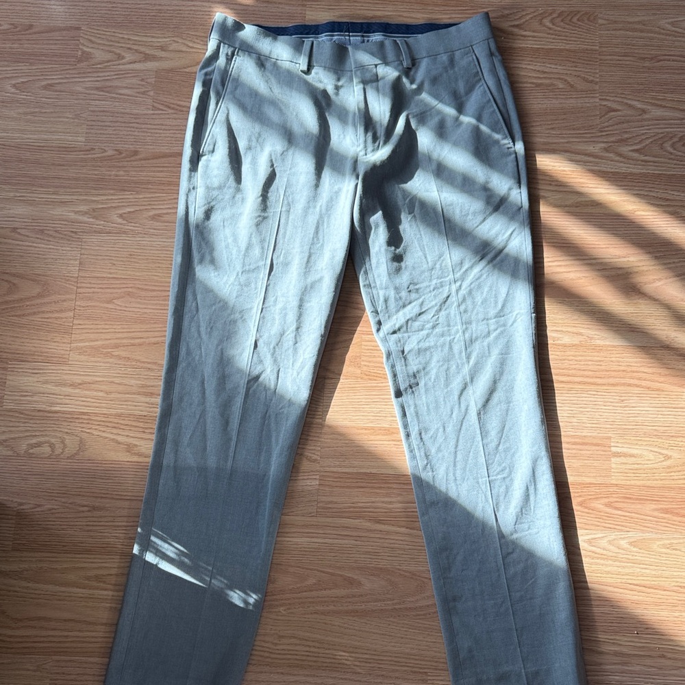 Louis Raphael Gray Dress Pants for Men 30x30 Skinny Fit